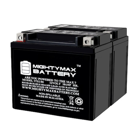 Mighty Max Battery YTX12-BS 12V 10Ah Replacement Battery